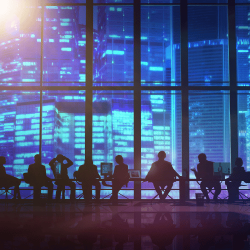 Meeting room city view